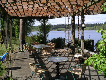 Common Patio at Deep Lake Resort 