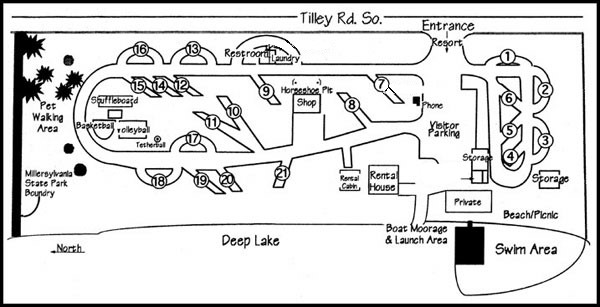 Map of Deep Lake Resort